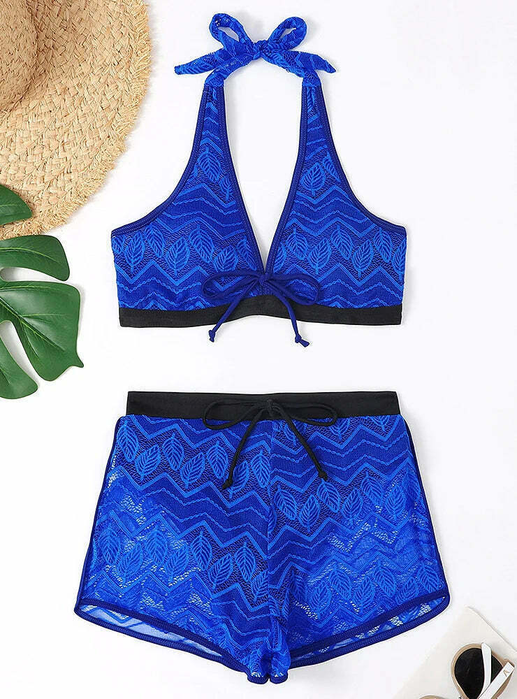Y2K Mesh Swimsuit: Hollow Solid Color Sexy Swimwear for Women