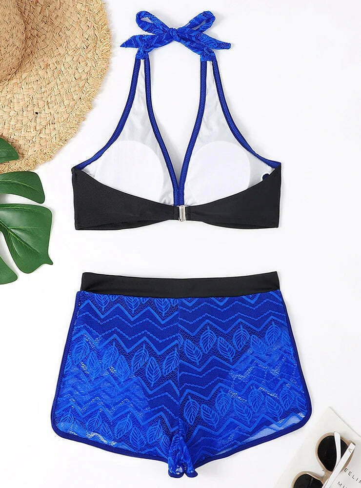 Y2K Mesh Swimsuit: Hollow Solid Color Sexy Swimwear for Women