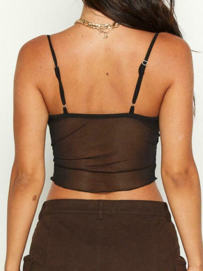 Y2K Mesh Tank: Coquette Aesthetic, Grunge Style, Cute Tops, Pastel Goth