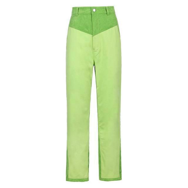 Y2K Patched Corduroy High Waisted Pants - Coquette Aesthetic Grunge Style Cargo Skirt