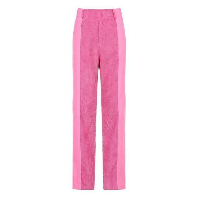 Y2K Patched Corduroy High Waisted Pants - Coquette Aesthetic Grunge Style Cargo Skirt