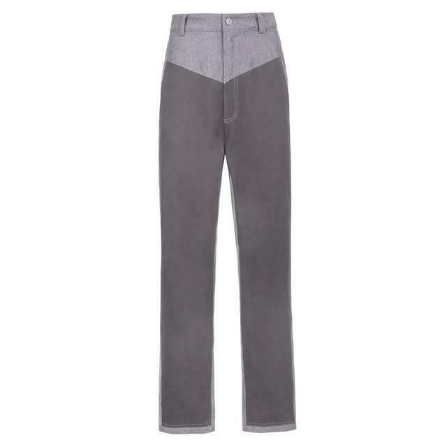 Y2K Patched Corduroy High Waisted Pants - Coquette Aesthetic Grunge Style Cargo Skirt