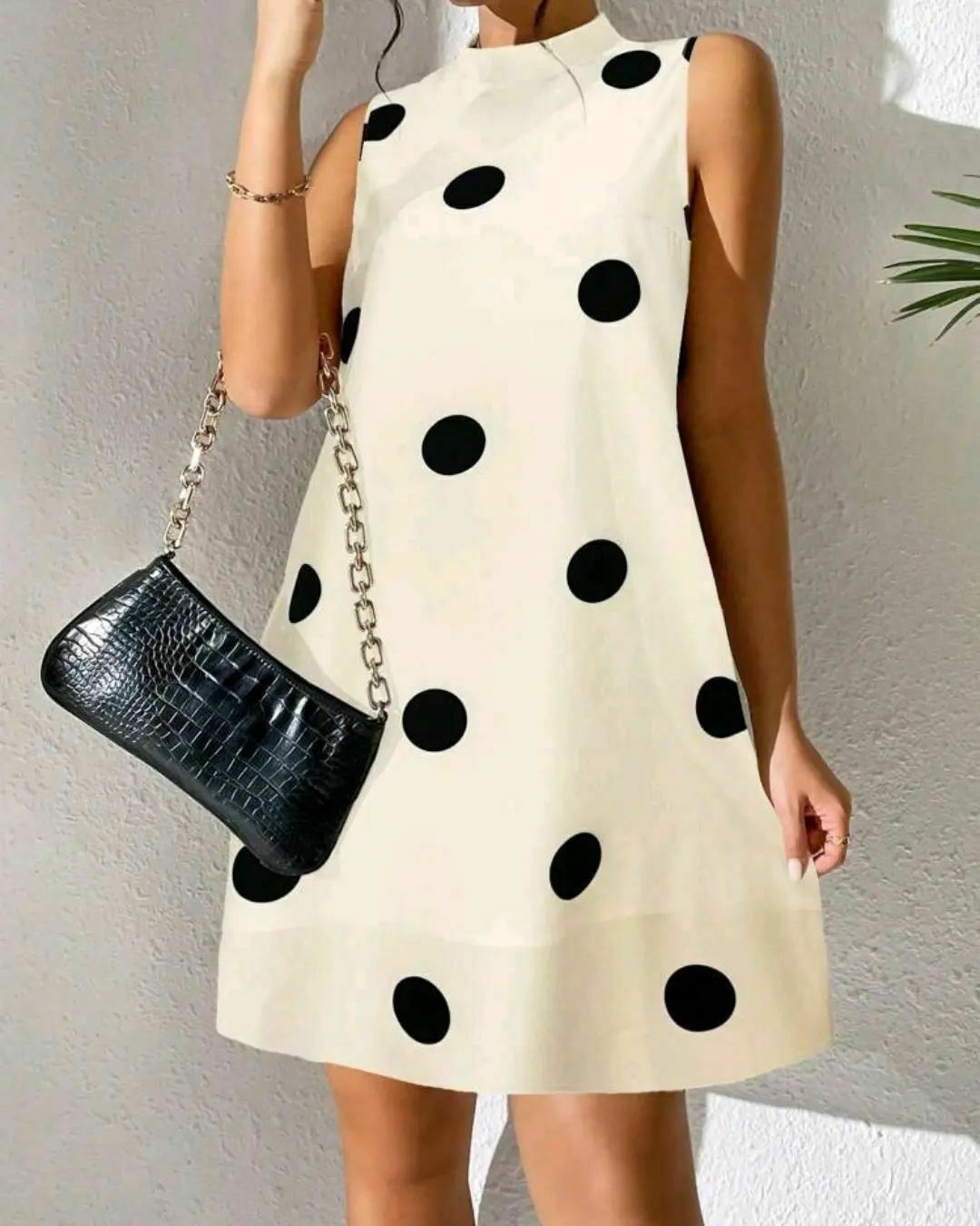Y2K Polka Dot Sleeveless Dress: Coquette Aesthetic with Grunge & Pastel Goth Vibes