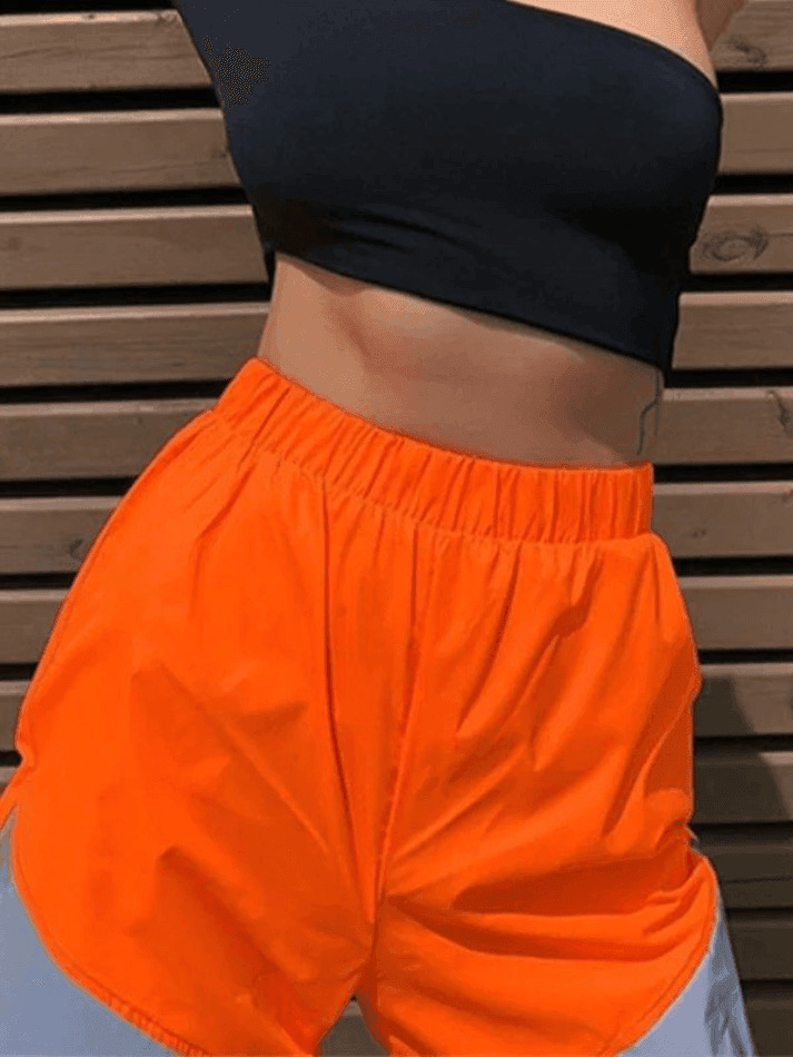 Y2K Reflective Jogger Pants: Coquette Aesthetic Grunge Style Cargo Skirt