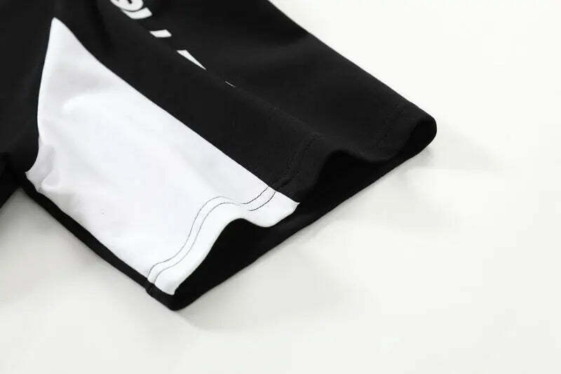 Y2K Retro Colour Block Sports Jersey - Niche Women's Fashion Aesthetic Top