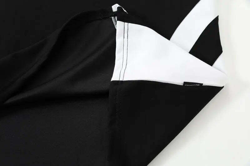 Y2K Retro Colour Block Sports Jersey - Niche Women's Fashion Aesthetic Top