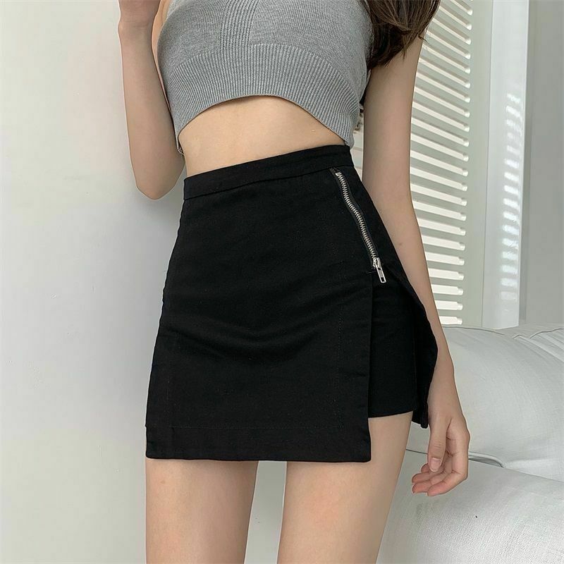 Y2K Retro Rave Mini Skirt - Coquette Aesthetic Grunge Style Cargo Skirt