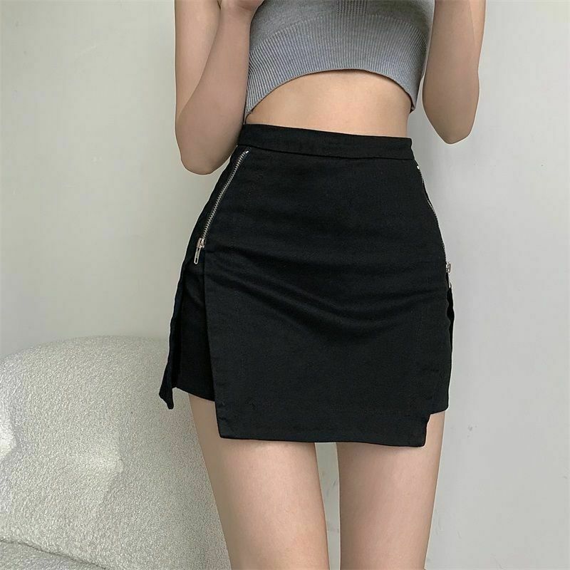 Y2K Retro Rave Mini Skirt - Coquette Aesthetic Grunge Style Cargo Skirt
