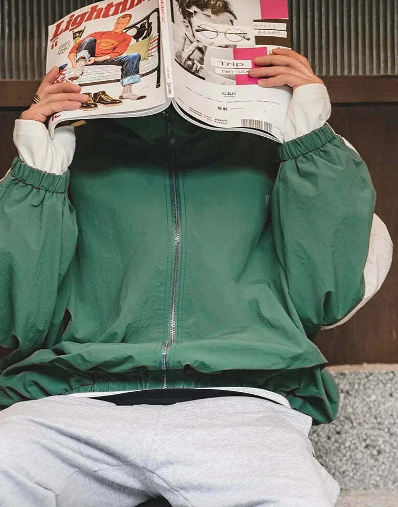 Y2K Retro Style Track Jacket for Women - Coquette Aesthetic Grunge Fashion with Pastel Goth Vibes