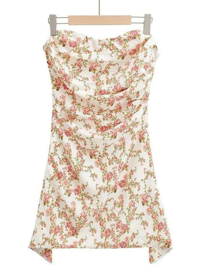 Y2K Satin Mini Dress: Coquette Aesthetic, Grunge Style - Cute Tops,