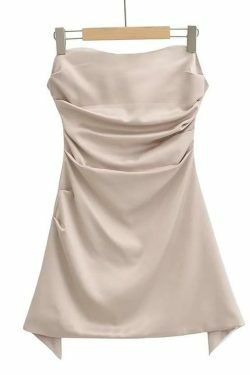 Y2K Satin Mini Dress: Coquette Aesthetic, Grunge Style - Cute Tops,