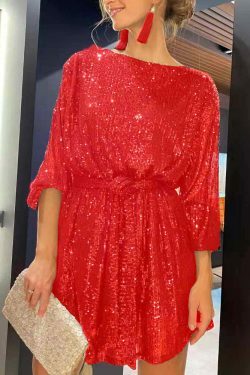 Y2K Sequin Dress: Coquette Aesthetic Party Outfit with Sparkling Sequins for Women