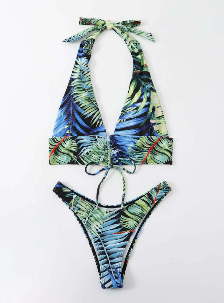 Y2K Split Rope Swimsuit: Sexy Bikini for Niche Women Fashion
