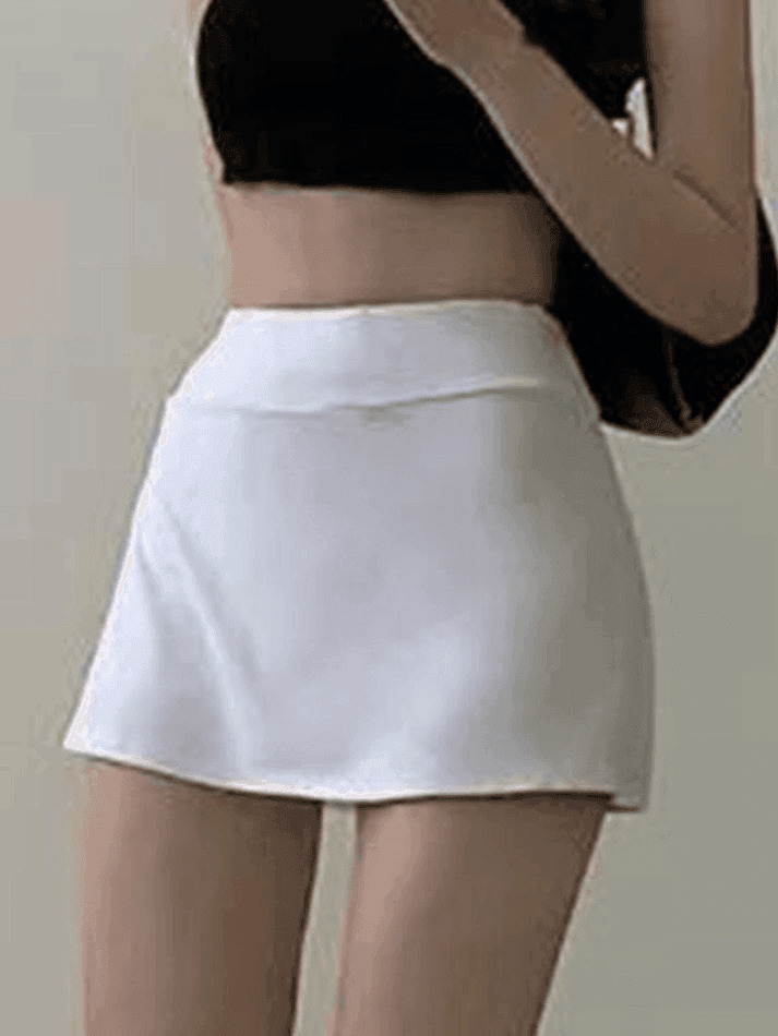 Y2K Split Tennis Mini Skirt - Coquette Grunge Style - Pastel Goth Cargo -