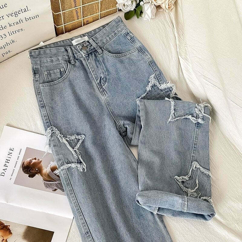 Y2K Star Denim: Luminary Ribbed Cargo Skirt with Coquette Aesthetic and Grunge Style