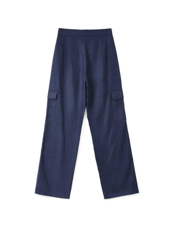 Y2K Straight Leg Pants with Fold Over Waist - Coquette Aesthetic Cargo Skirt for Women
