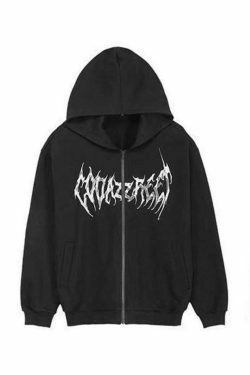 Y2K Street Butterfly Print Zip Up Oversized Hoodie