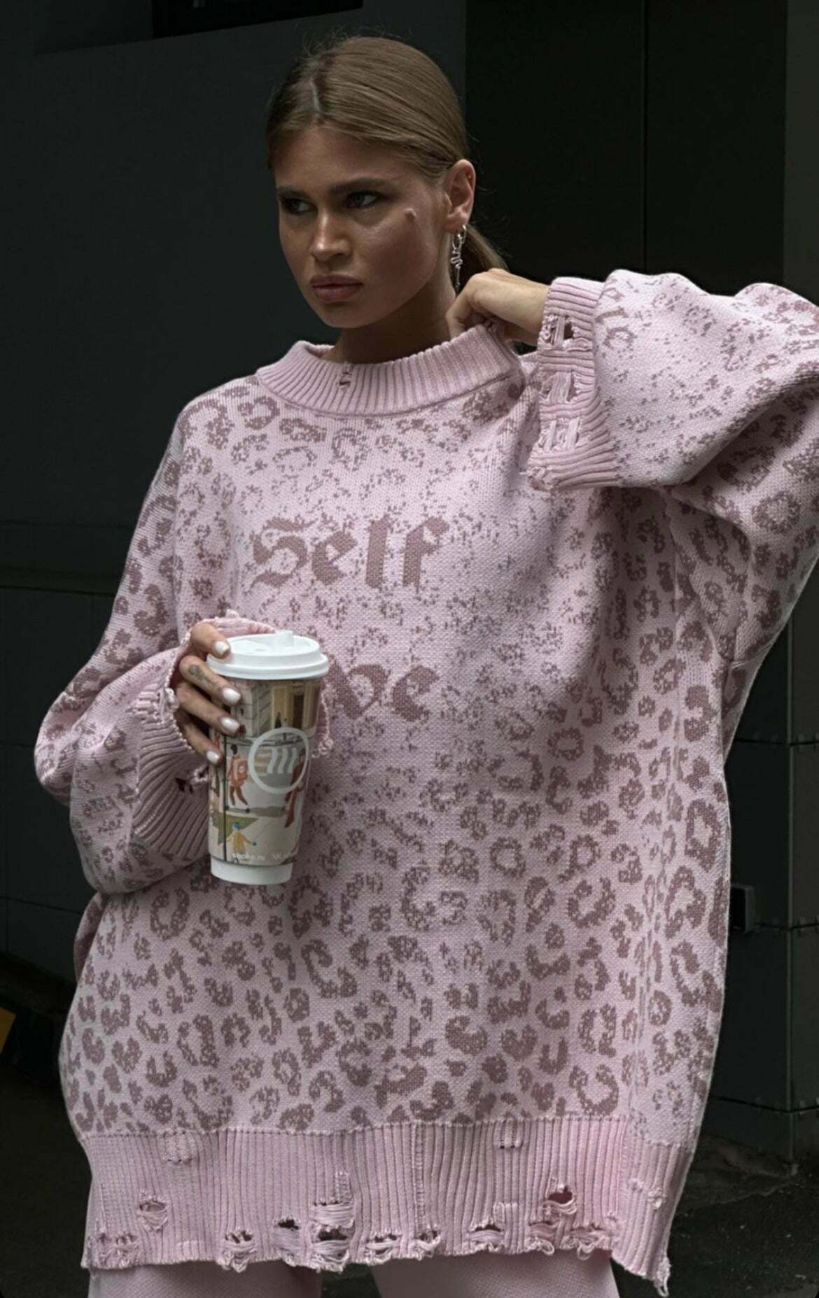 Y2K Street Style Loose Letter Embroidered Sweatshirt for Women - Coquette Aesthetic Grunge Fashion