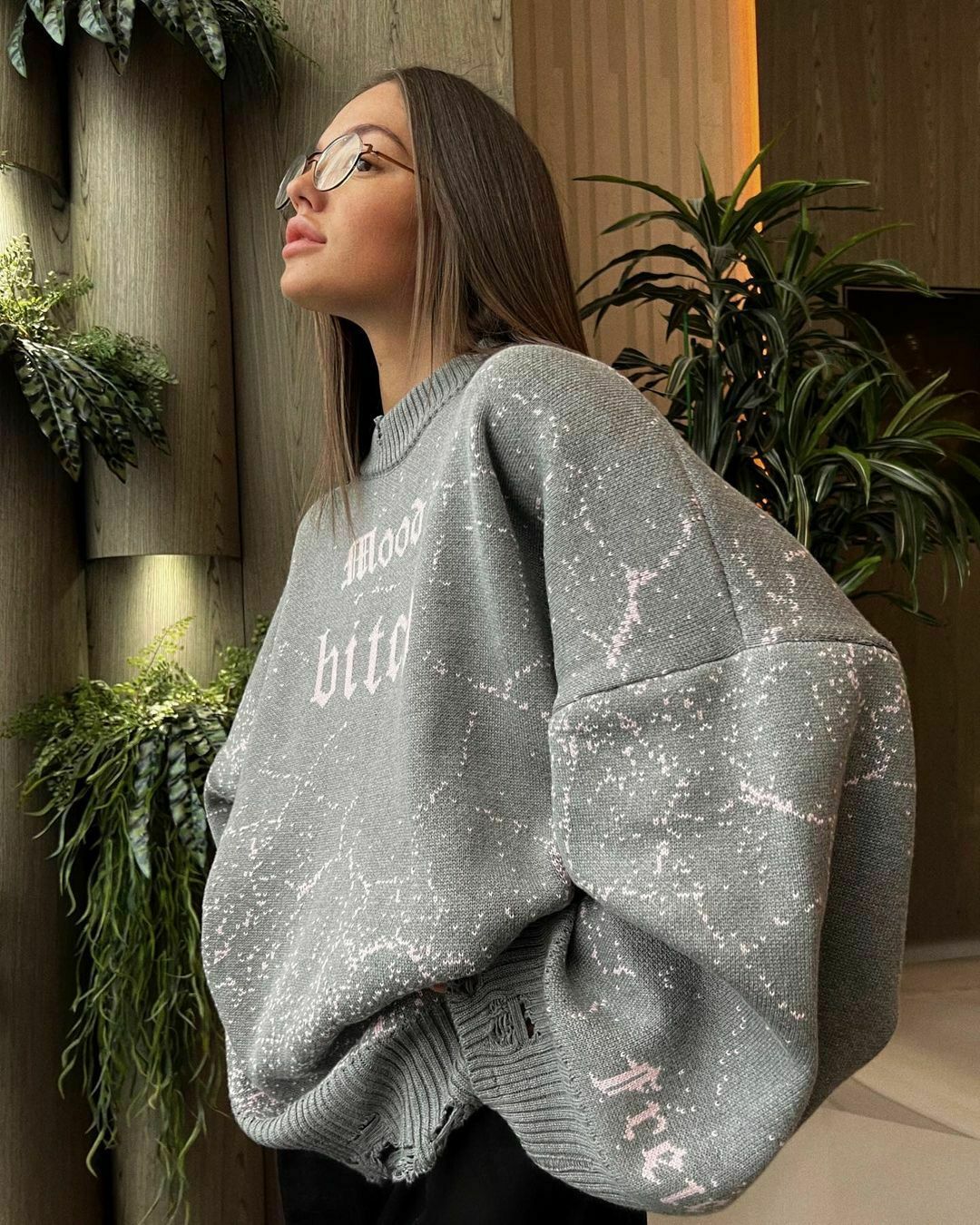 Y2K Street Style Loose Letter Embroidered Sweatshirt for Women - Coquette Aesthetic Grunge Fashion