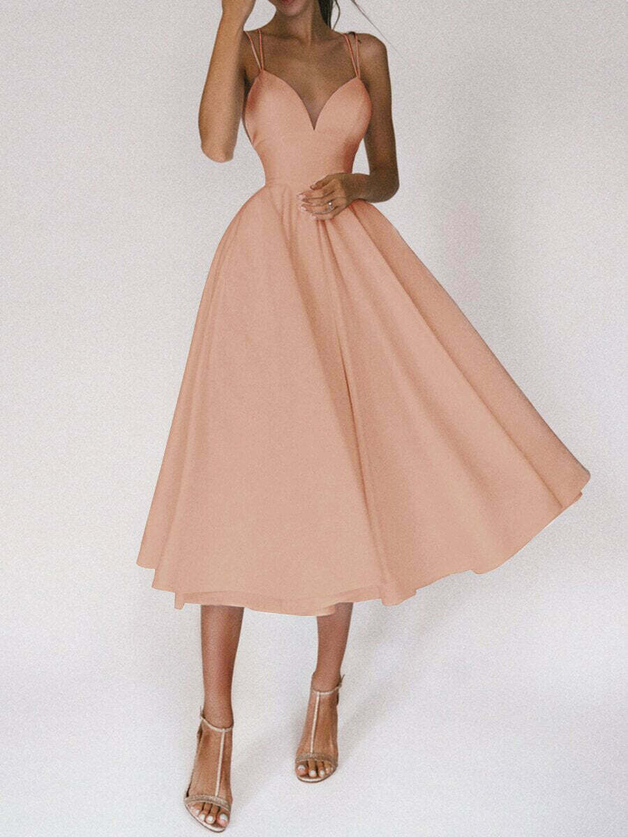 Y2K Suspender Swing Midi Dress - Coquette Aesthetic with Grunge & Pastel Goth Vibes
