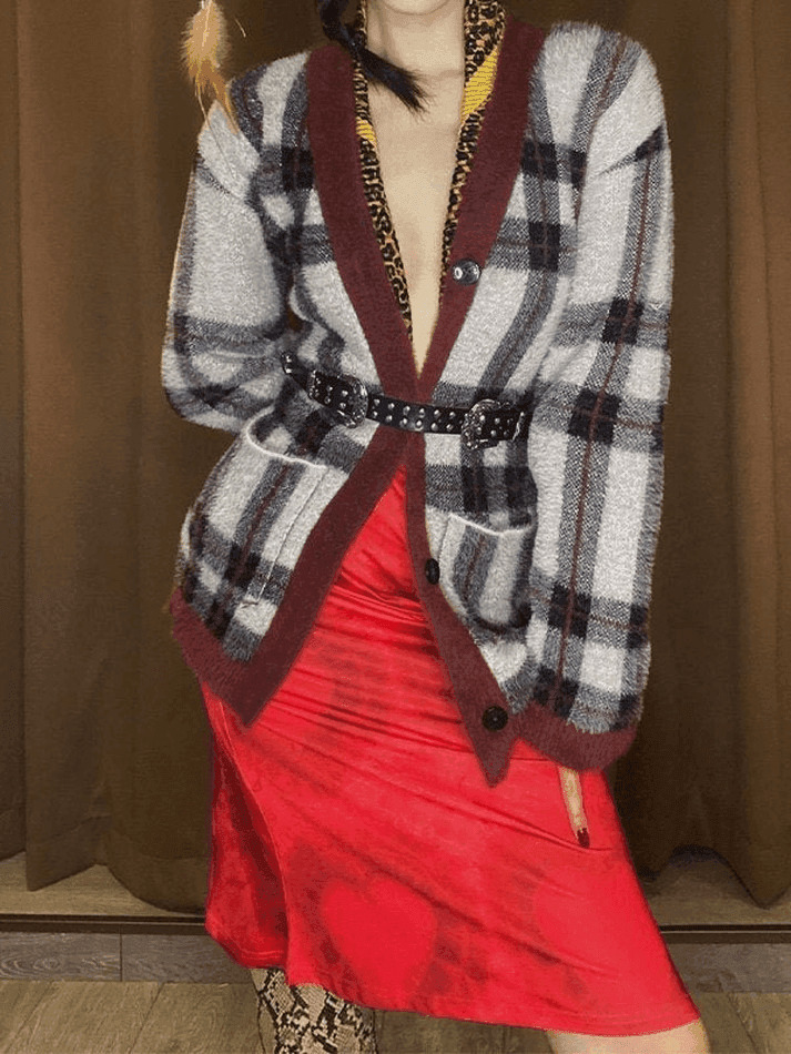 Y2K Tie-Dye Heart Wrap Midi Skirt - Coquette Grunge Aesthetic