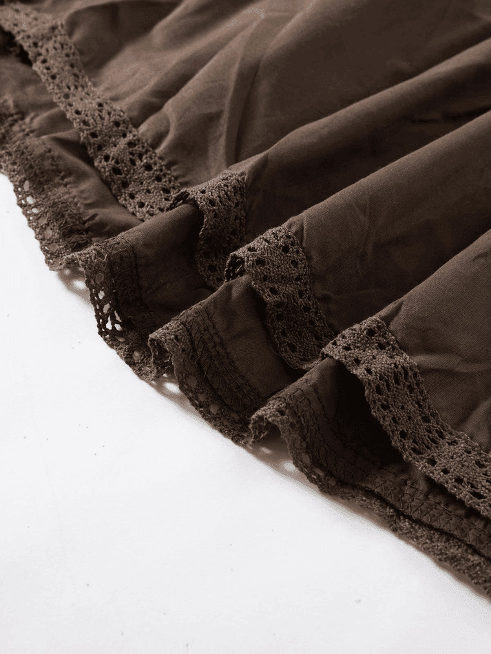 Y2K Vintage Tiered Midi Skirt: Coquette Aesthetic with Grunge & Pastel Goth Vibes