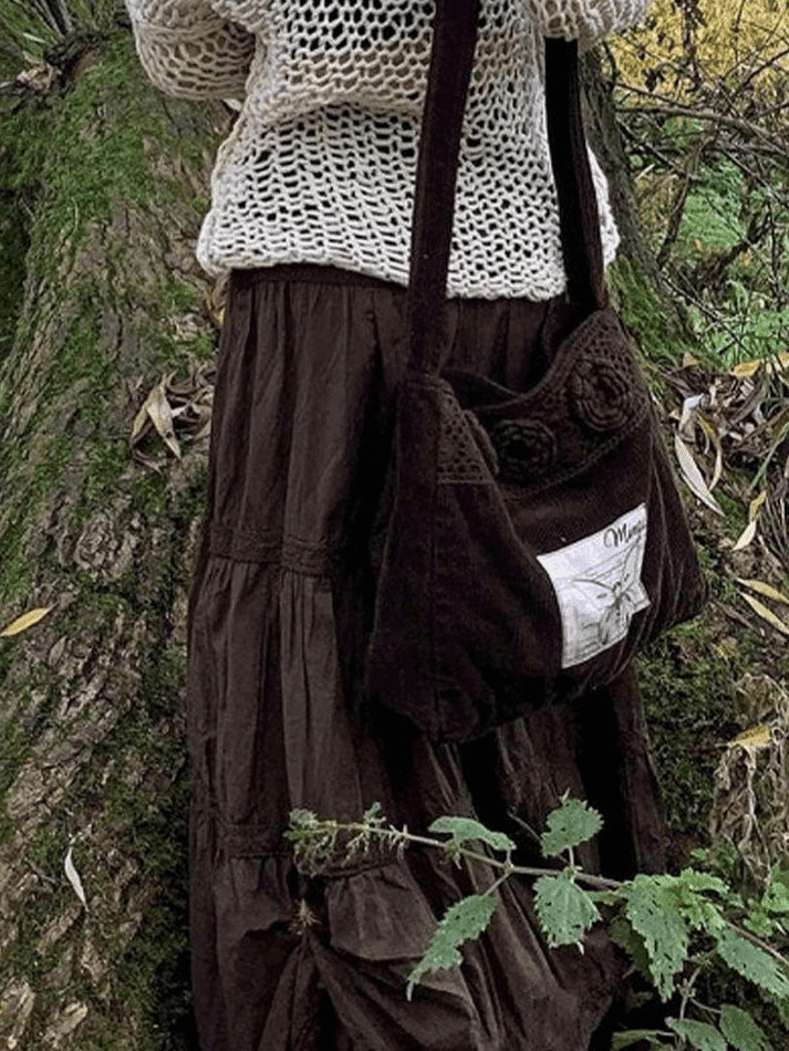 Y2K Vintage Tiered Midi Skirt: Coquette Aesthetic with Grunge & Pastel Goth Vibes
