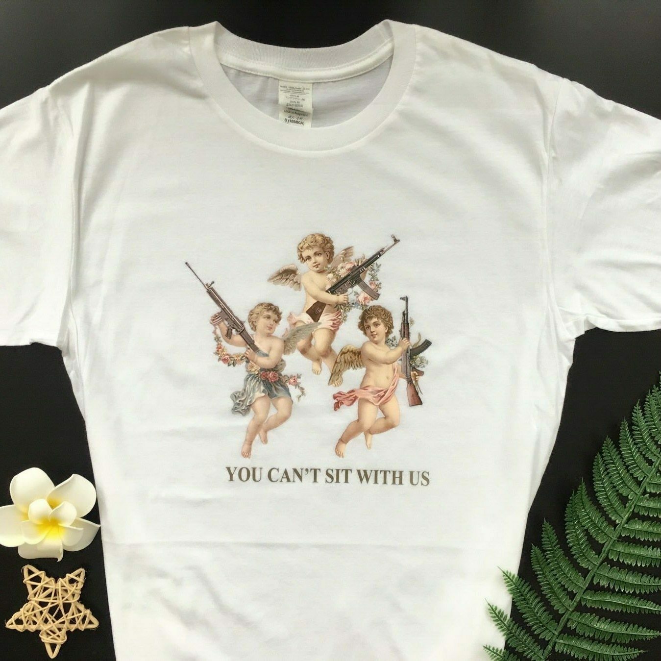 You Can't Sit With Us Y2K Aesthetic T-Shirt for Women - Coquette Style Grunge Fashion Top