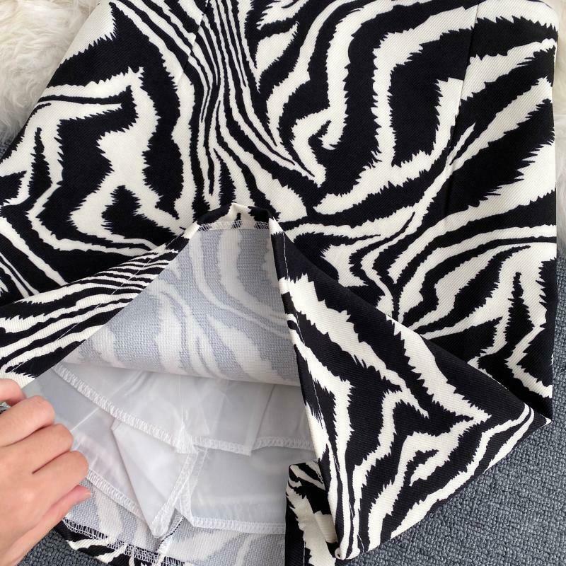 Zebra Print Mini Skirt - Y2K Fashion Statement with Coquette Aesthetic & Grunge Vibes