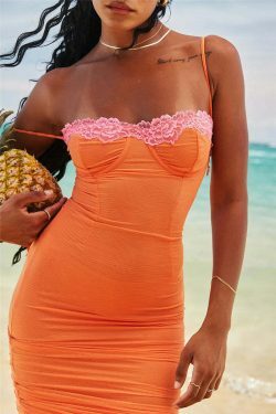 Zestful Zing Lace Detail Dress - Y2K Fashion Statement with Coquette Aesthetic Touch