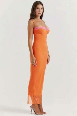 Zestful Zing Lace Detail Dress - Y2K Fashion Statement with Coquette Aesthetic Touch
