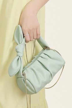 2023 Spring/Summer Small Rabbit Ears Handheld Ruffled Cloud Bag, Versatile Crossbody Chain Bag, Trendy Niche Design