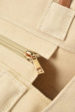 2024 Minimalist Large Capacity Shoulder Canvas Tote Bag - Dongdaemun Style Women's Shopping Bag