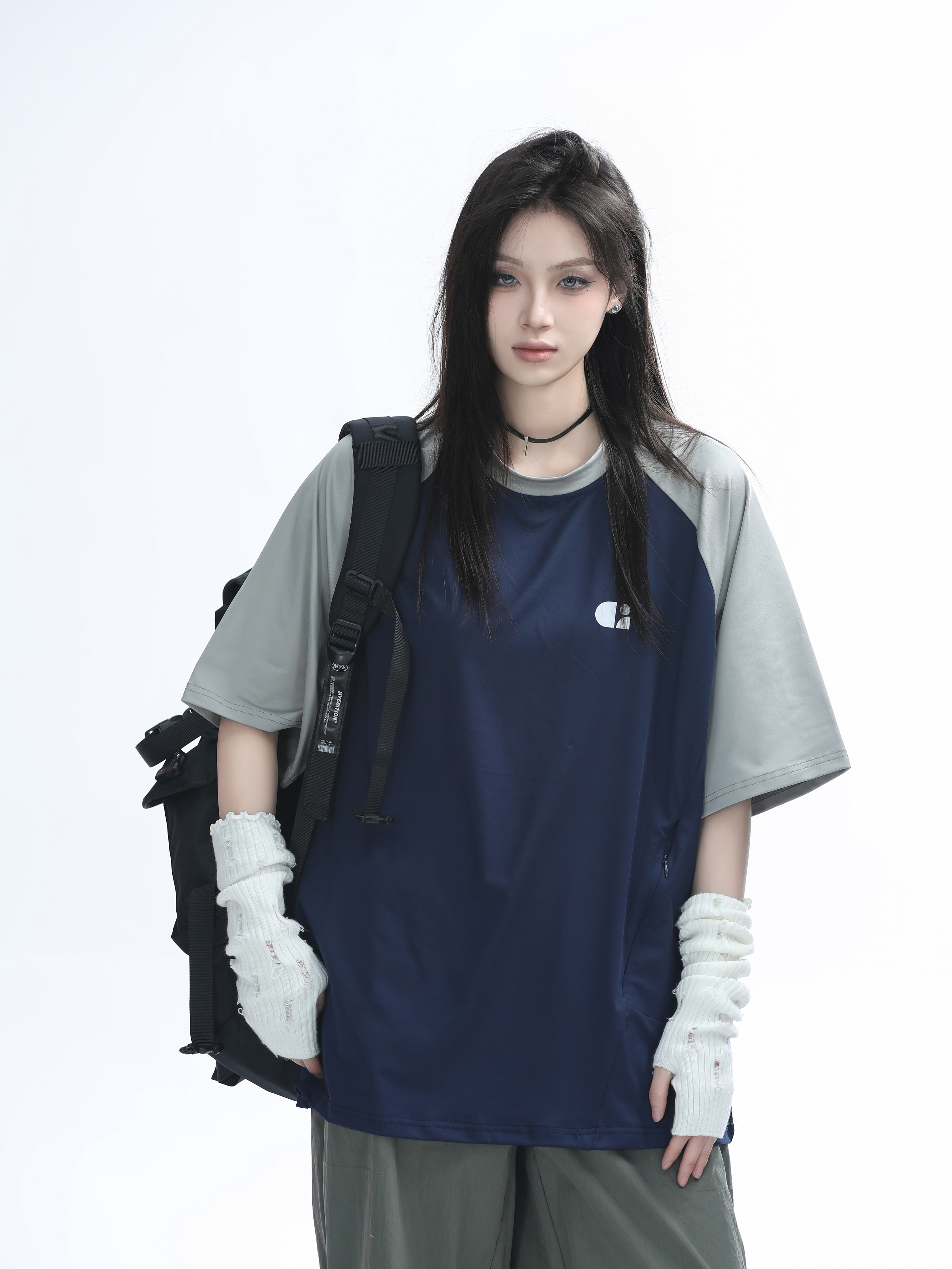 American Quick-Dry Oversized Women's Sports T-Shirt, Loose-Fitting Raglan Half-Sleeve for Summer, Casual Outdoor Style