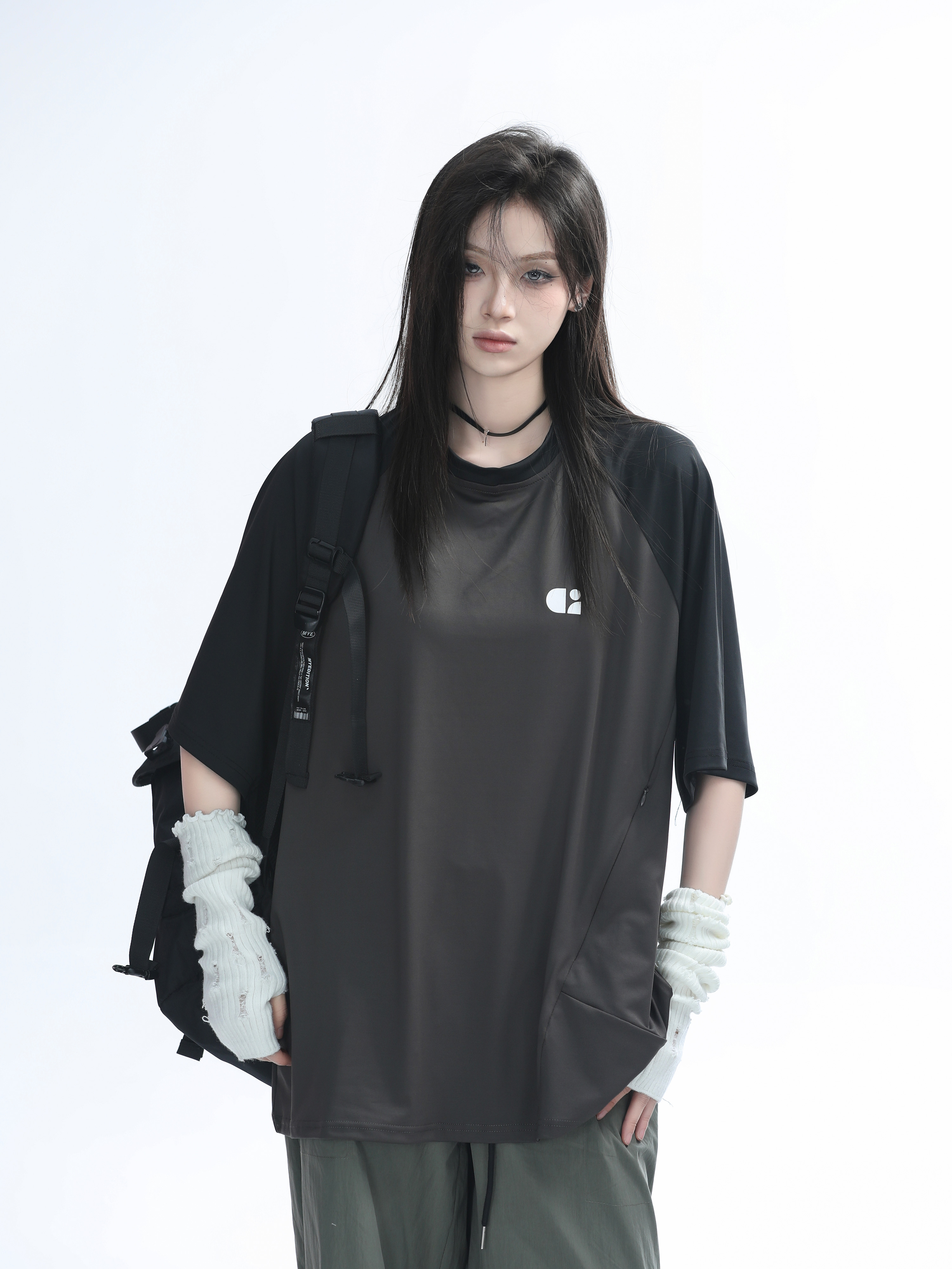 American Quick-Dry Oversized Women's Sports T-Shirt, Loose-Fitting Raglan Half-Sleeve for Summer, Casual Outdoor Style