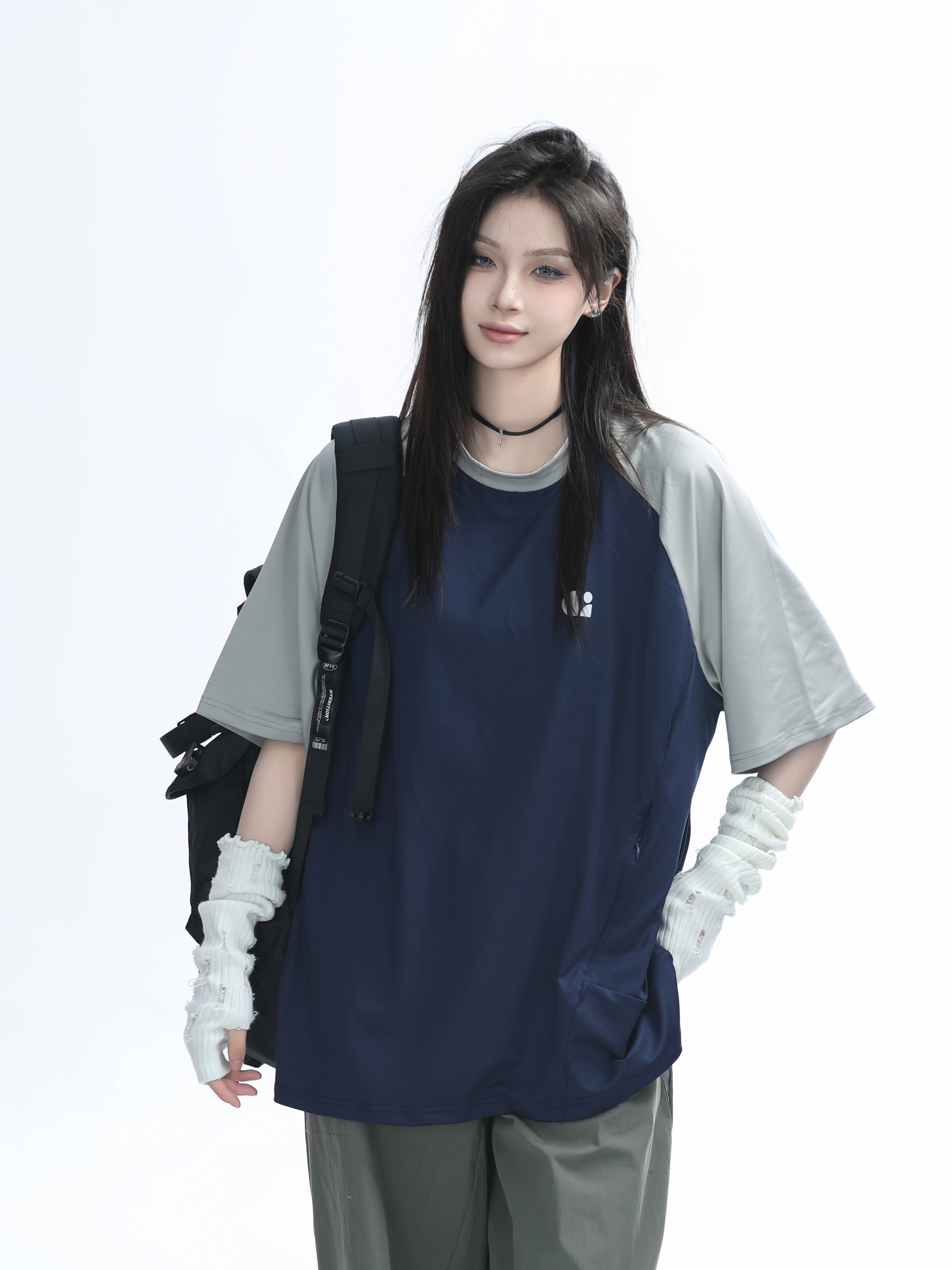 American Quick-Dry Oversized Women's Sports T-Shirt, Loose-Fitting Raglan Half-Sleeve for Summer, Casual Outdoor Style