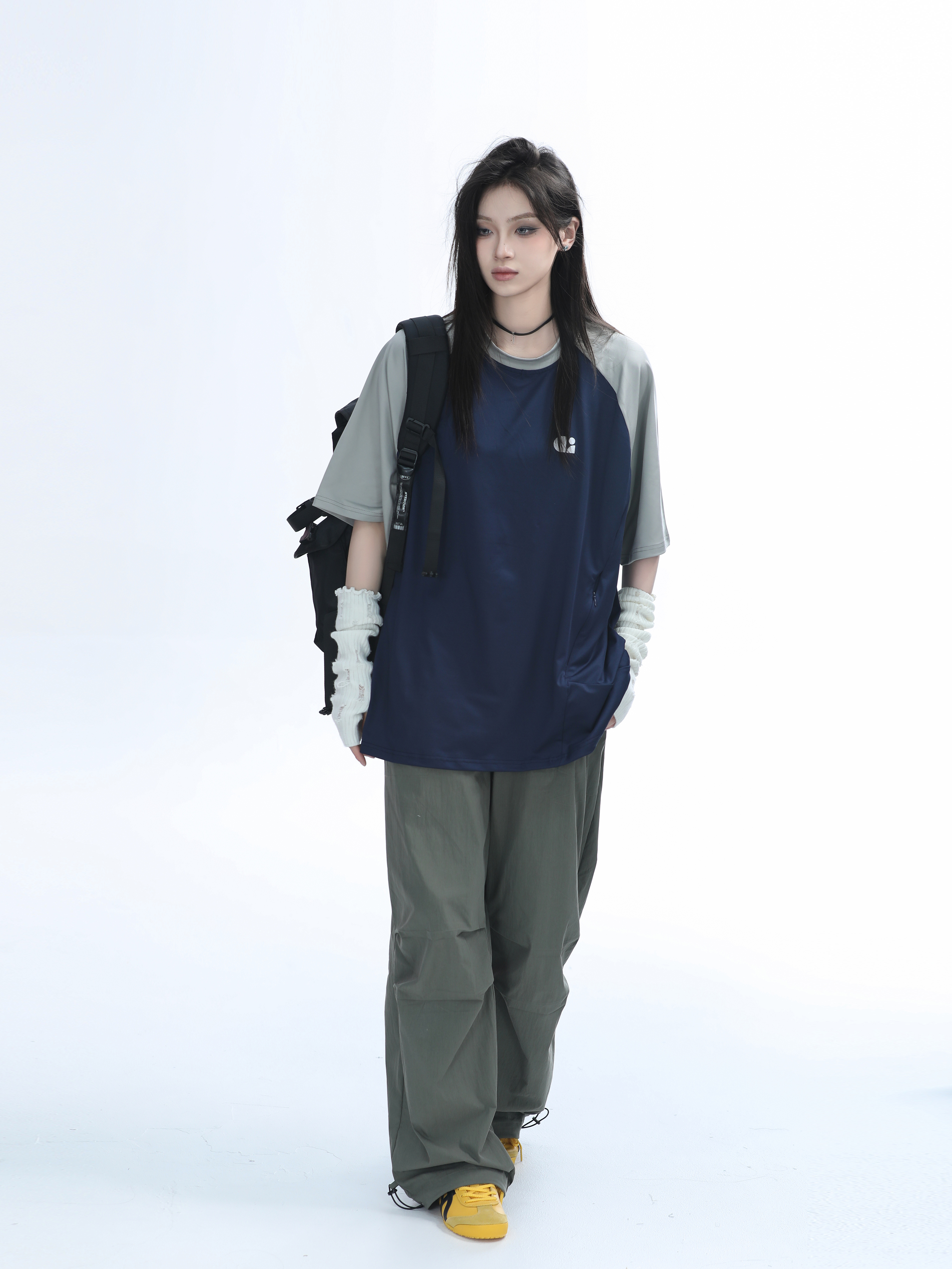 American Quick-Dry Oversized Women's Sports T-Shirt, Loose-Fitting Raglan Half-Sleeve for Summer, Casual Outdoor Style