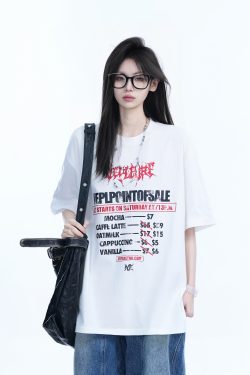 American Retro Loose Fit Round Neck Short Sleeve T-Shirt for Women – Trendy Mountain-Inspired Design
