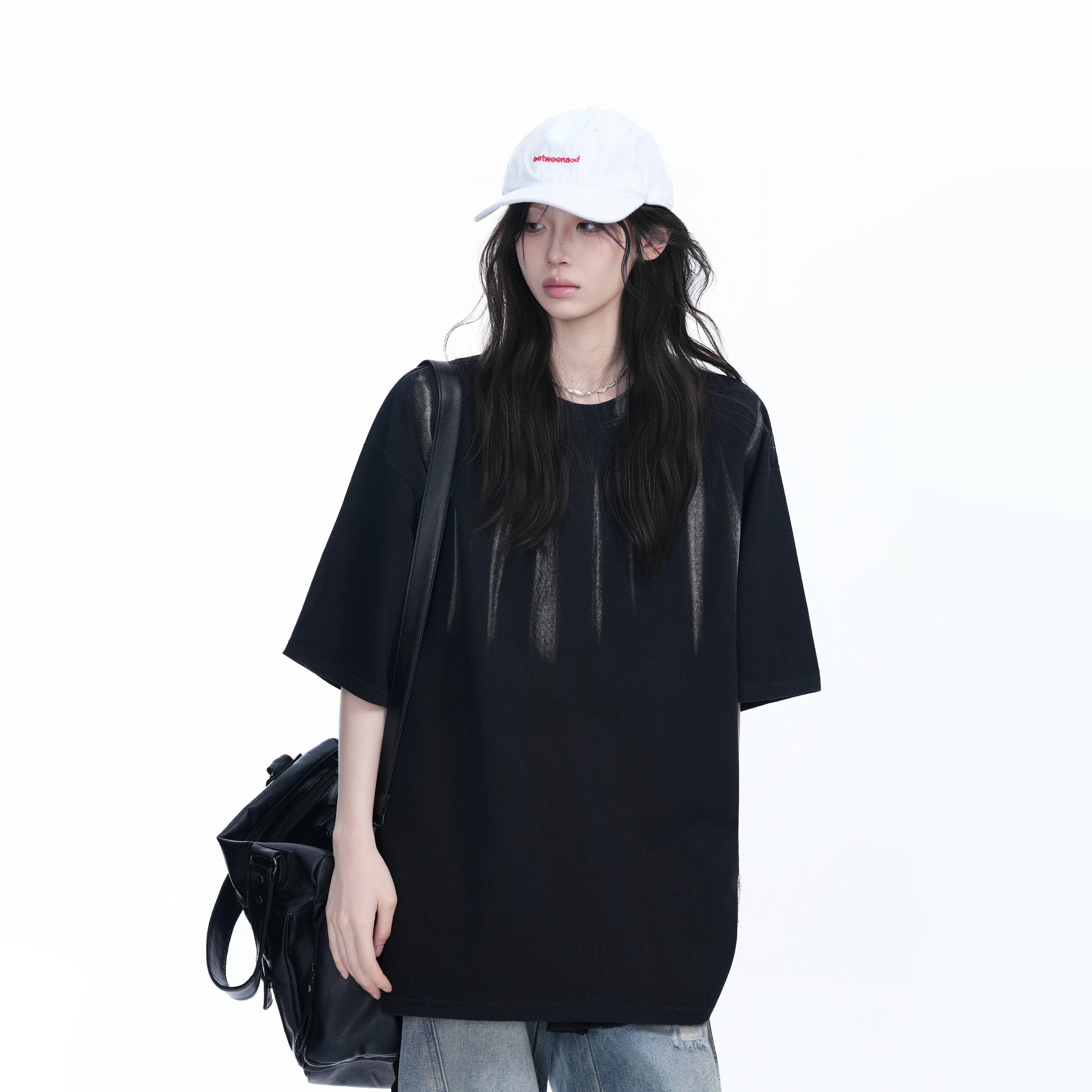 American Retro Tie-Dye Oversized Short Sleeve T-Shirt for Women - Trendy Round Neck Casual Top with Y2K Vibe