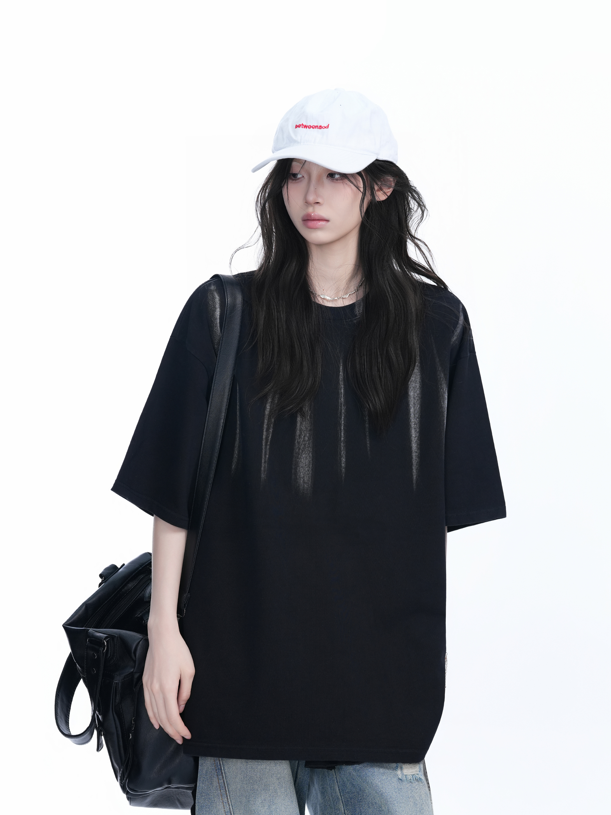 American Retro Tie-Dye Oversized Short Sleeve T-Shirt for Women - Trendy Round Neck Casual Top with Y2K Vibe