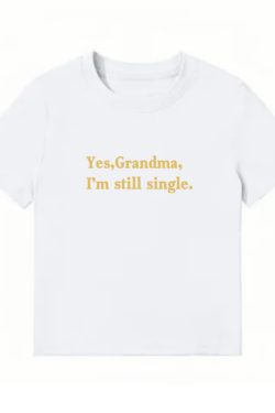 American Style Vintage Slim-Fit Cropped T-Shirt for Women - Summer Slogan Printed Short Sleeves