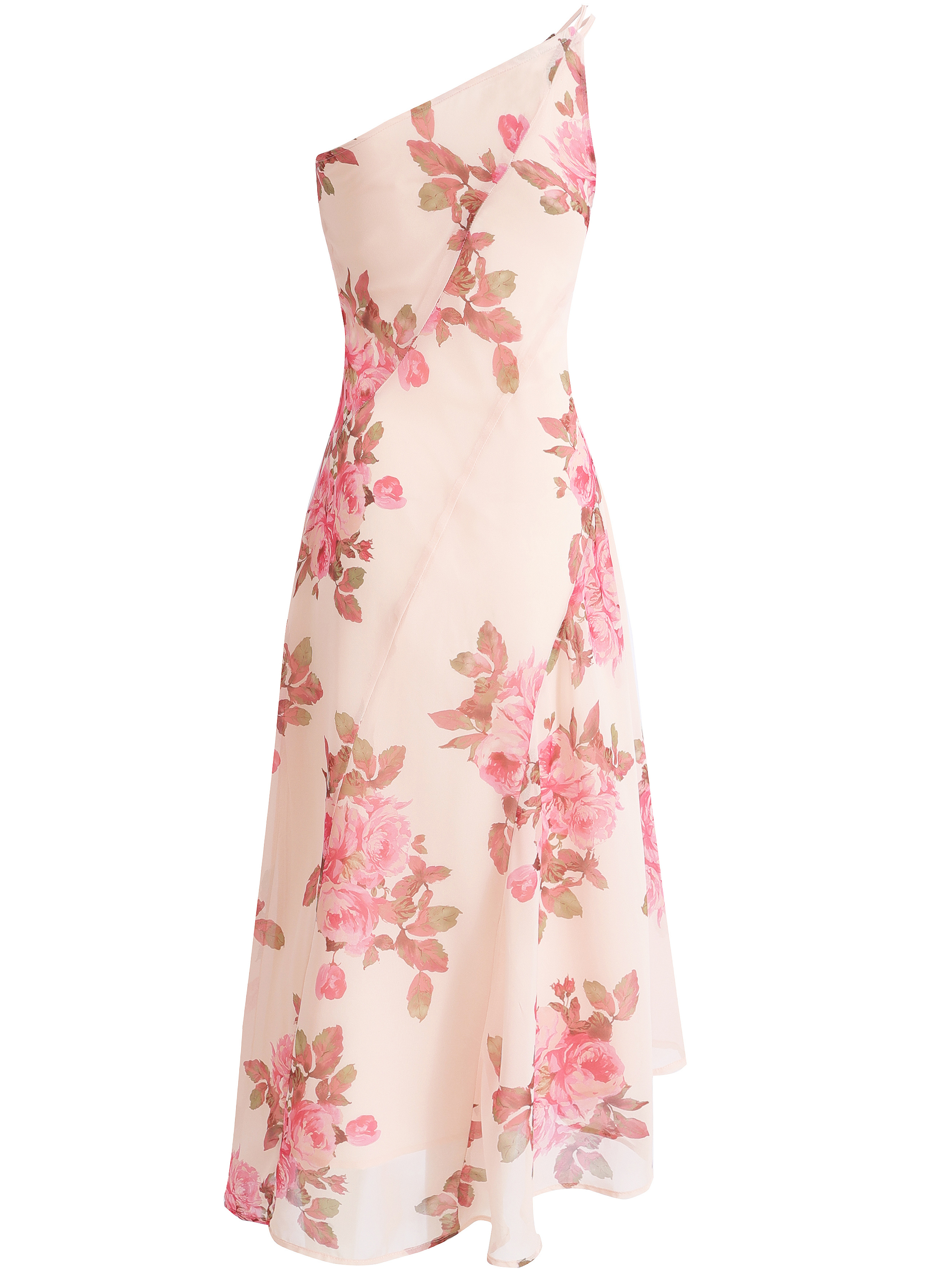 Asymmetrical Shoulder Strap Printed Dress for Women - 2025 Summer Vacation Style, Trendy Long Skirt, Chic French Design