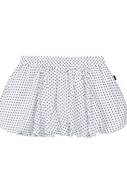Black and White Peplum Ballerina Midi Skirt for Women with Elastic Waist and Safety Shorts - Summer Fashion Essential