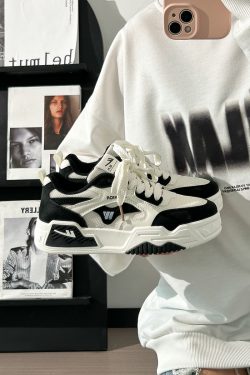 Black and White Unisex Thick-Soled Sneakers - Summer Mesh Breathable Couple Shoes - Versatile Popular Little White Shoes for Women