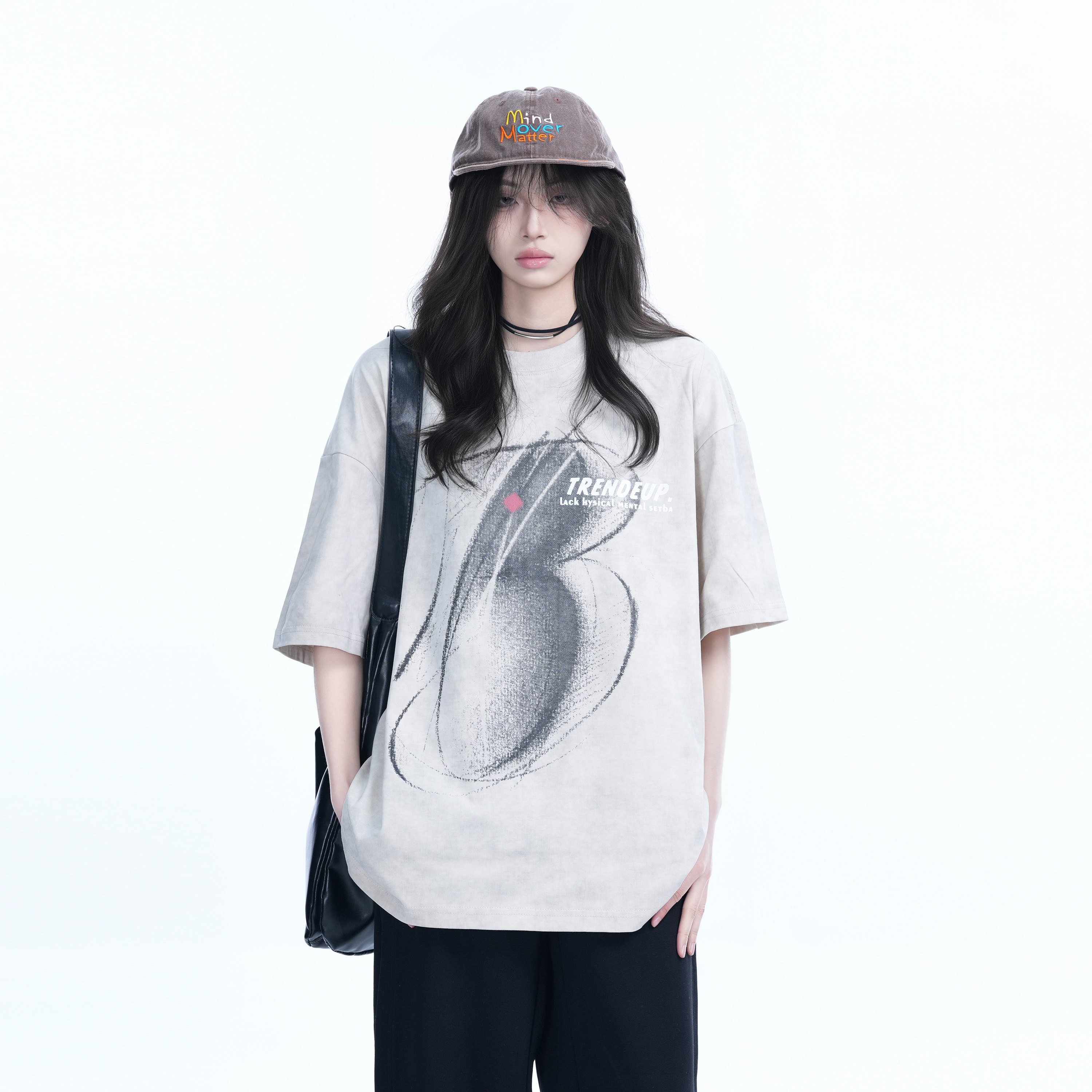 Black Tie-Dye Short Sleeve T-Shirt for Women - American Street Style, Loose Fit, Hip-Hop Inspired, Trendy Casual Wear