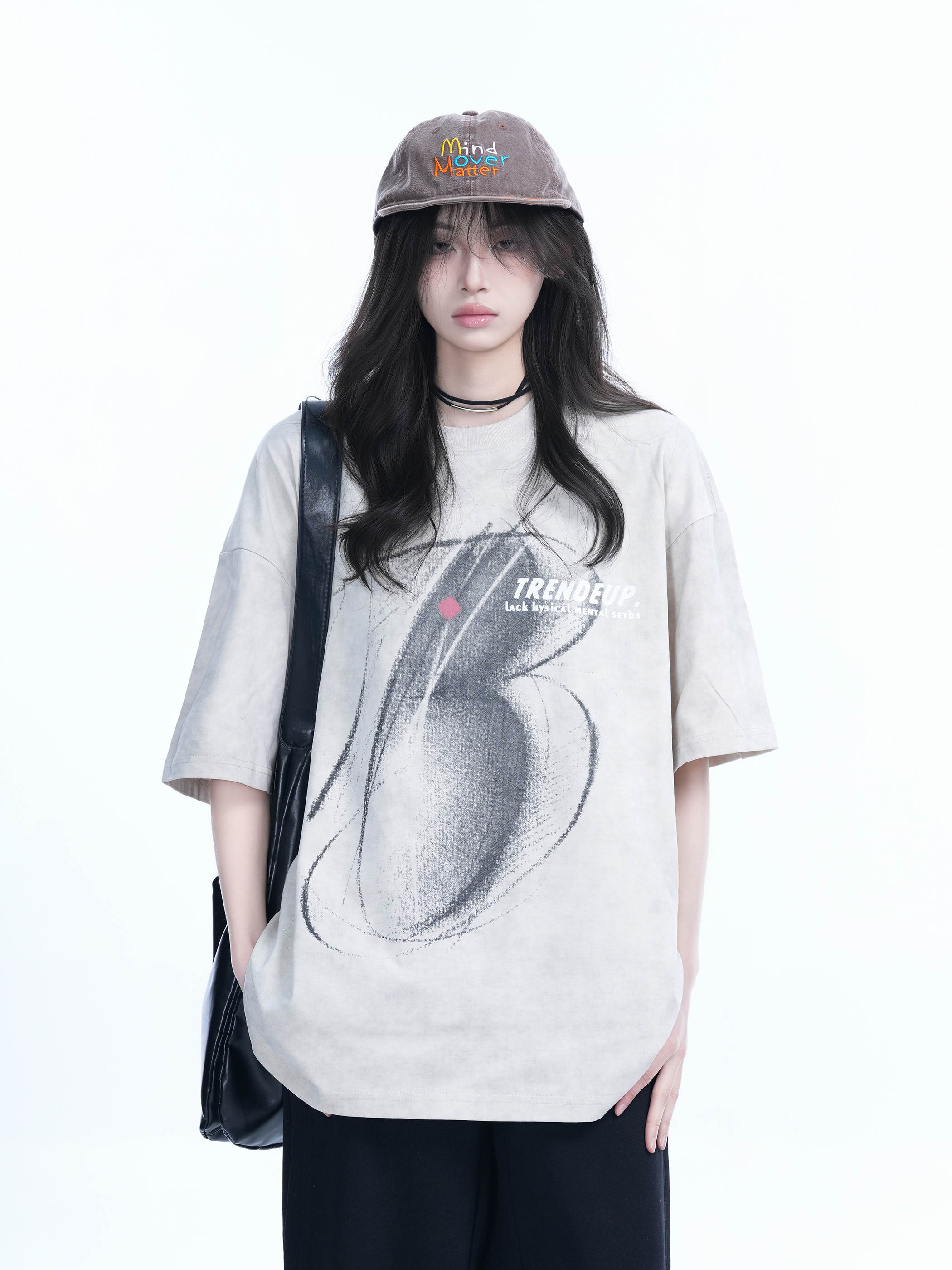 Black Tie-Dye Short Sleeve T-Shirt for Women - American Street Style, Loose Fit, Hip-Hop Inspired, Trendy Casual Wear