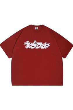 Casual Loose Fit Fun Letter Print Round Neck Short Sleeve T-Shirt for Men and Teens - Y2K Couple Style Top
