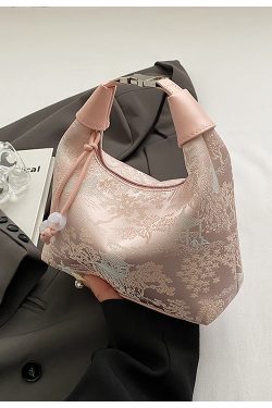 Chinese Style Handheld Embroidery Underarm Bag - High-End Women's Crossbody Bag with National Wind Design