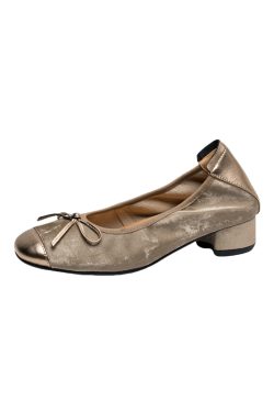 Color-Block Bow Mid-Heel Chunky Open-Toe Flats for Women - Genuine Leather Summer Soft Sole Egg Roll Shoes