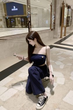 Dark Blue Low-Waist Cargo Pants for Women - Loose Fit, Slimming Casual Floor-Length Style, Perfect for Y2K and Everyday Wear